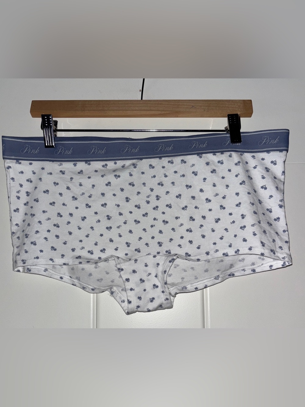 PINK Victoria's Secret Logo High-Waist Ditsy Floral Boyshort Panty Women XXL NEW